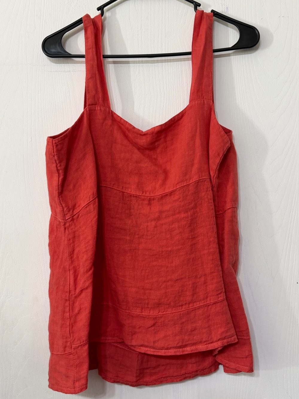 Francesca Bettini 100% Linen Tank Top Made in Italy Hibiscus - Picture 8 of 9